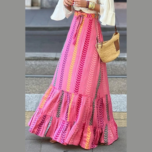 'Harmony' Drawstring High Waist Skirt - Celes Fashion